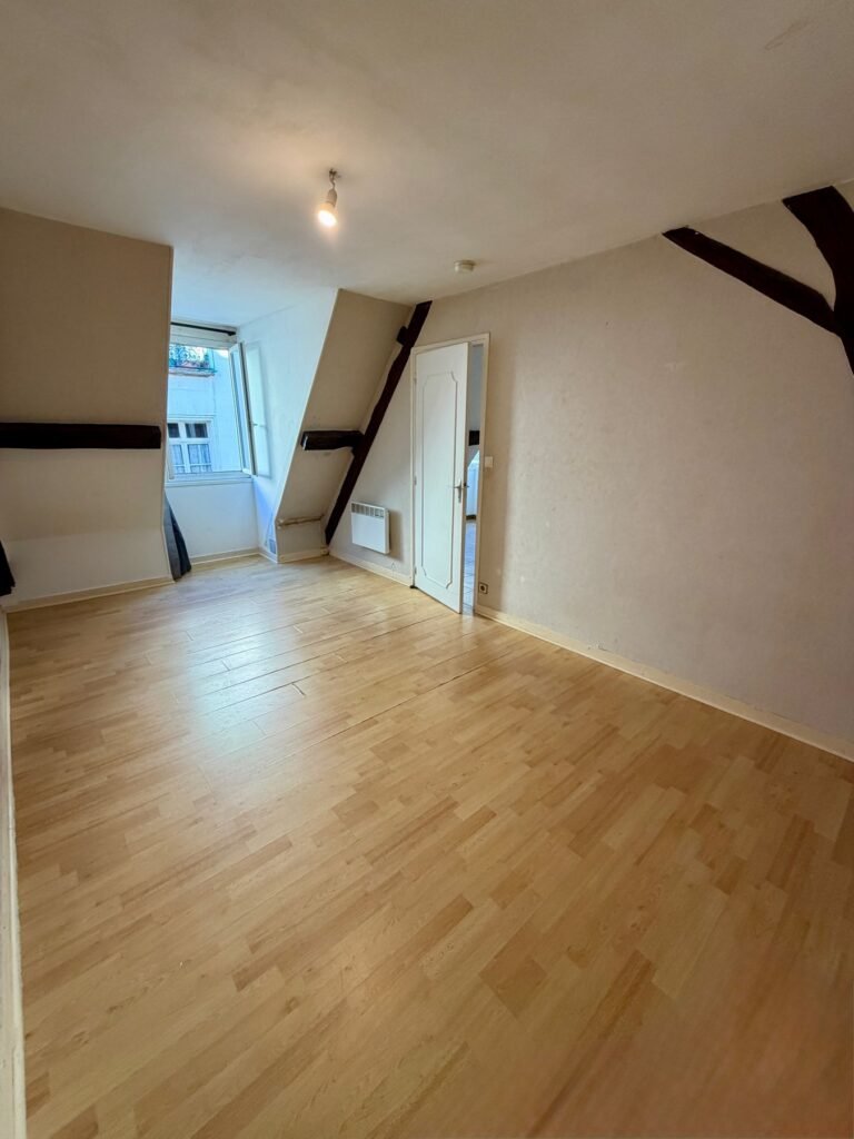 T2 non meublé de 36 m² avec poutres apparentes — quartier des Halles, hyper-centre — Tours